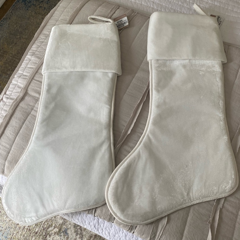 White velvet stockings
